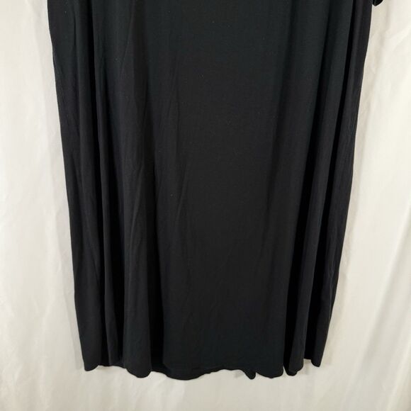 Soma Sleep Dress Women's XL Black Short Sleeve Vneck Stretch Rayon - Picture 11 of 11